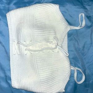 knit crochet tank top(cropped)